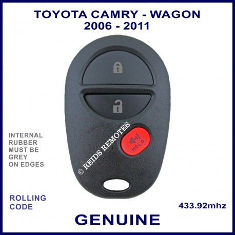 Toyota Camry Wagon 2006 - 2011 3 button genuine remote control