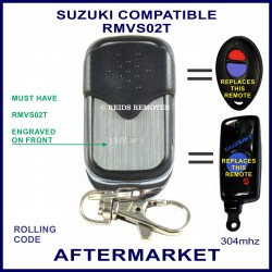 Suzuki compatible RMVS02T, 4 button chrome remote control