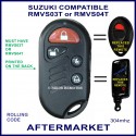 Suzuki compatible RMVS03T OR RMVS04T, 4 button black remote control