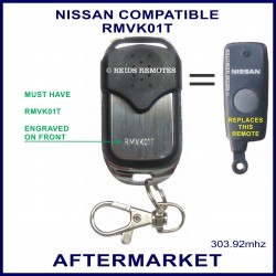 Nissan compatible 4 button chrome remote control
