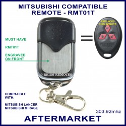 Mitsubishi Lancer & Mirage compatible 4 button chrome remote control RMT01T