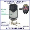 Mitsubishi Lancer & Mirage compatible 4 button chrome remote control RMT01T