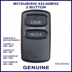 Mitsubishi Lancer CJ & CH Outlander ZE & ZF 2 button genuine remote