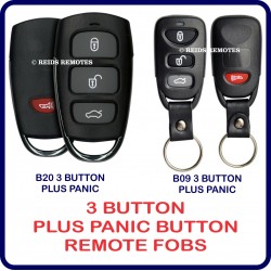 Generic 3 button plus PANIC remote fob options