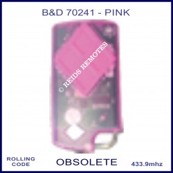 B&D  Tritran pink garage remote with 4 pink buttons - model 70241