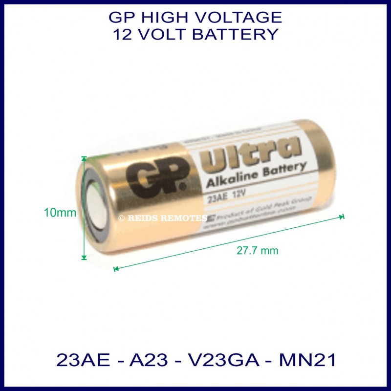 GP 23AE Ultra alkaline 12V battery for garage & gate remote controls