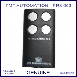 TMT Automation Inc PR3-003 - 4 silver button black swing or sliding gate remote