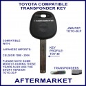 Toyota Celsior 1998 - 2004 compatible car key with transponder cloning
