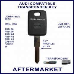 Audi 1995- 1996 models compatible car key with transponder cloning & key cutting