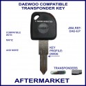 Daewoo Matiz 1998 - 2005 compatible car key with transponder cloning & key cutting