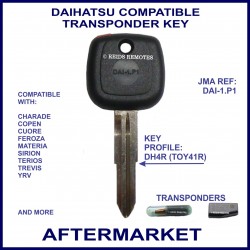 Daihatsu Charade, Copen, Feroza, Sirion & YRV car key with transponder cloning & key cutting