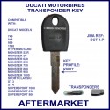 Ducati motorcycles compatible key with transponder cloning & key cutting