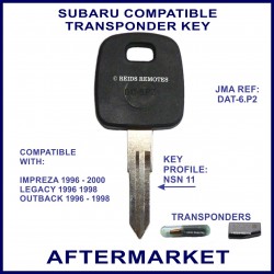 Subaru Impreza Legacy & Outback compatible key with transponder cloning & key cutting