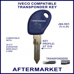 Iveco Daily Eurostar S2000 & 35C11 van key with transponder cloning & key cutting