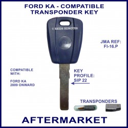Ford KA MK2 2008 onward car key with transponder cloning & key cutting