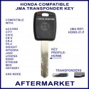 Honda Accord Civic CR-V CR-Z Integra Jazz MDX & Odyssey car key cut & cloned