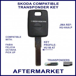 Skoda Fabia, Felicia. Octavia & Pick Up transponder car key cut & cloned