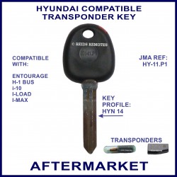 Hyundai H1 iLoad & iMax compatible car key with transponder cloning & key cutting