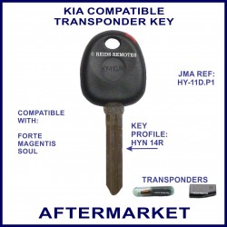 Kia Forte Magentis & Soul compatible car key with transponder cloning & key cutting