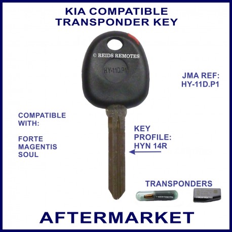 Kia Forte Magentis & Soul compatible car key with transponder cloning & key cutting