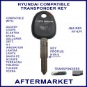 Hyundai Accent Elantra Excel Getz H1 Santa Fe Terracan & more car key with transponder cloning & key cutting