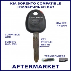 Kia Sorento 2002 - 2009 car key with transponder cloning & key cutting
