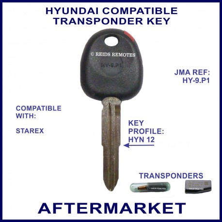 Hyundai Starex compatible car key with transponder cloning & key cutting