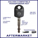 Holden Colorado & Rodeo compatible car key with transponder cloning & key cutting