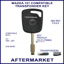 Mazda 121 - 1997-2001 models, compatible car key cut & transponder cloned