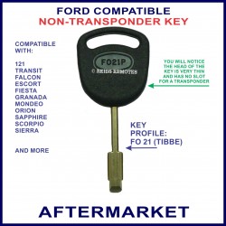Ford pre 1999 models car key NO transponder