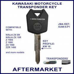 Kawasaki ZX6 ZX10 Z1000 ZXR1400 Z750S & Ninja motorcycle transponder key cut & cloned