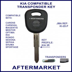 Kia Carnival Optima Rio Rondo & Sportage car key with transponder cloning & key cutting