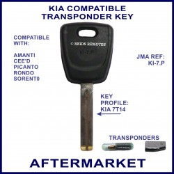 Kia Cee'd Picanto Rondo & Sorento car key with transponder cloning & key cutting