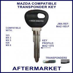 Mazda 323  626 MX3 MX5 & MX6 compatible car key cut & transponder cloned