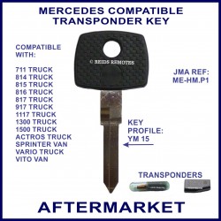 Mercedes Vito van compatible car key ME-HM.P1 cut & transponder cloned