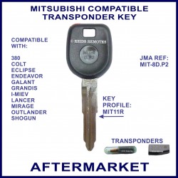 Mitsubishi 380 Colt Lancer Mirage Outlander compatible car key MIT-8D.P2 cut & transponder cloned