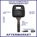 Volvo 850 960 C70 S7 & V70 compatible car key NE-40.P1 cut & transponder cloned