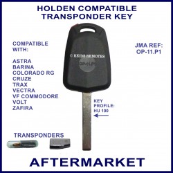 Holden Astra Barina Colorado Cruze Vectra VF Commodore Volt Zafira car key with transponder cloning & key cutting