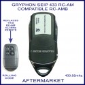 Seip 433 RC-AMB Gryphon garage doors compatible remote control