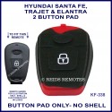 Hyundai Santa Fe Trajet or Elantra remote replacement BUTTON PAD ONLY