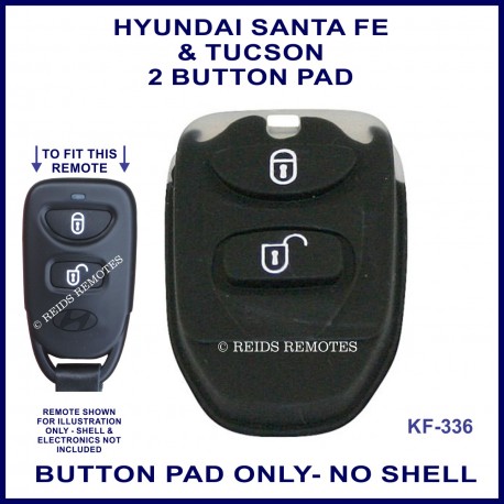 Hyundai 3 button remote replacement BUTTON PAD ONLY