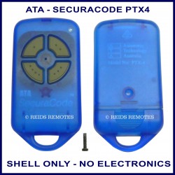 ATA PTX-4V1 or PTX-4V2 blue garage remote replacement shell ONLY