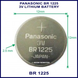 Panasonic BR1225 3V Lithium battery for use in remote control