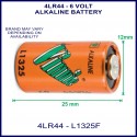 Vinnic 4LR44 6V Alkaline high voltage battery for use in remote control