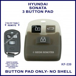 Hyundai Sonata remote replacement BUTTON PAD ONLY