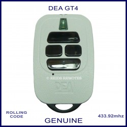 DEA GT4 white gate remote control with 4 black buttons