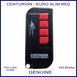Centurion Garage Doors EURO Slim - genuine 4 red button garage remote