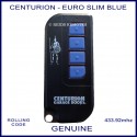 Centurion Garage Doors EURO Slim - genuine 4 blue button garage remote