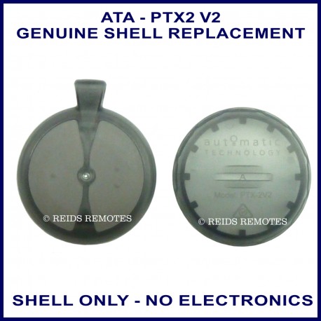 ATA PTX-2V2 grey button garage remote replacement shell only