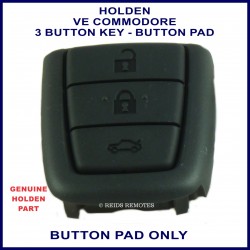 Holden VE Commodore 3 button flip or fixed blade remote key button pad replacement